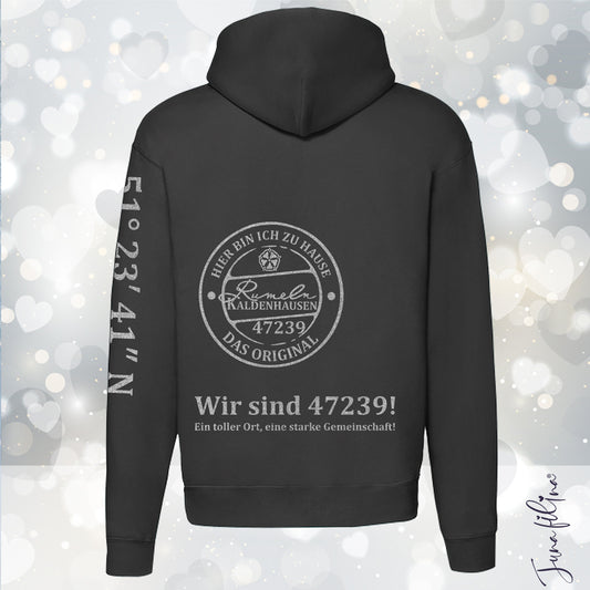 Sweatshirt Jacke Glitzer Unisex mit Kaputze