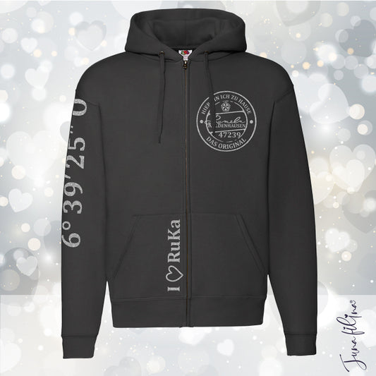 Sweatshirt Jacke Glitzer Unisex mit Kaputze