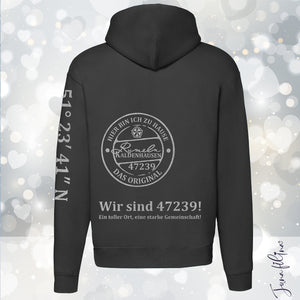 Sweatshirt Jacke Glitzer Unisex mit Kaputze