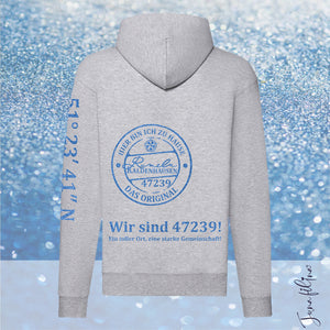 Sweatshirt Jacke Glitzer Unisex mit Kaputze