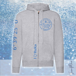 Sweatshirt Jacke Glitzer Unisex mit Kaputze