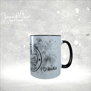 Tasse_schwarz mit Ruka Logo